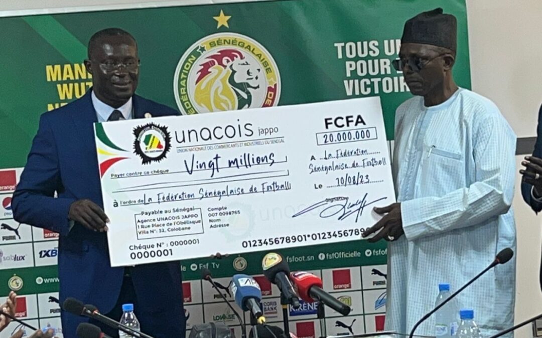 L’UNACOIS Jappo participe au développement du football avec un don de 20 000 000 FCFA à la Fédération Sénégalaise de Football